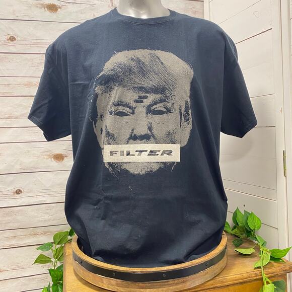 Donald Trump FILTER Mouth Label TShirt Free Speech Twitter President America 2XL - Picture 2 of 5